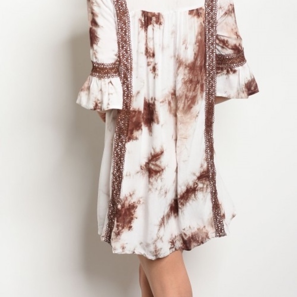 Sexy & Flirty Tie dye Boho mini Crochet dress - Picture 5 of 11